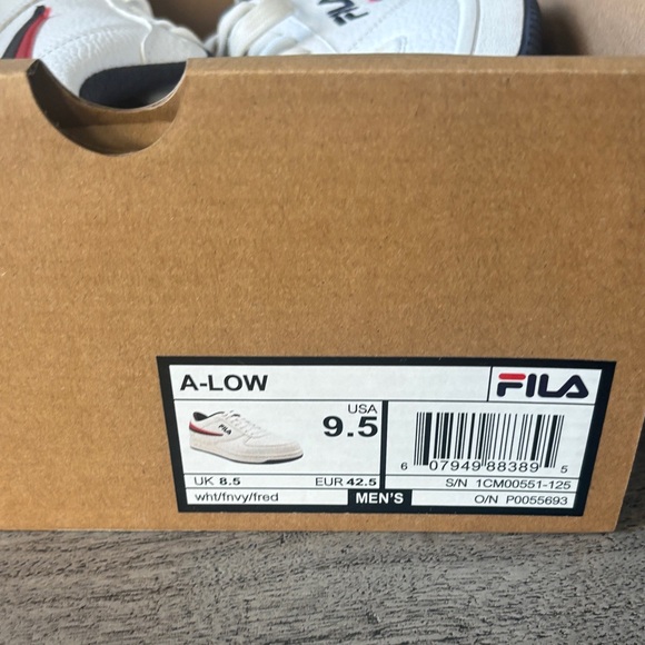 Fila Men's White A-Low Sneakers with Navy and Red Details - Picture 13 of 15